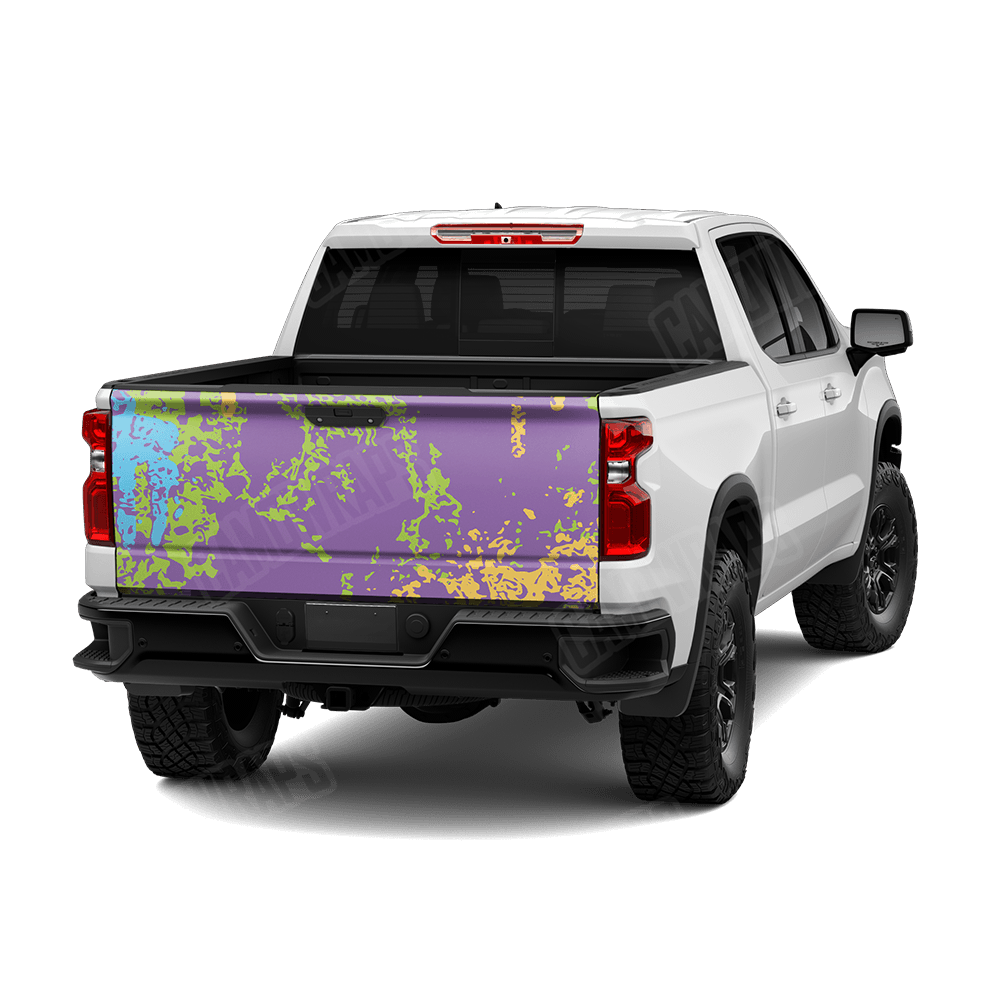 Pasted Carnival Camo Tailgate Vinyl Wrap