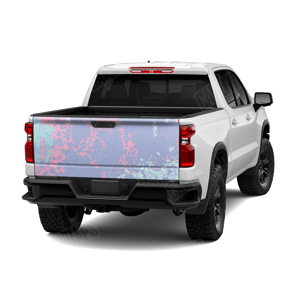 Pasted Cotton Candy Camo Tailgate Vinyl Wrap