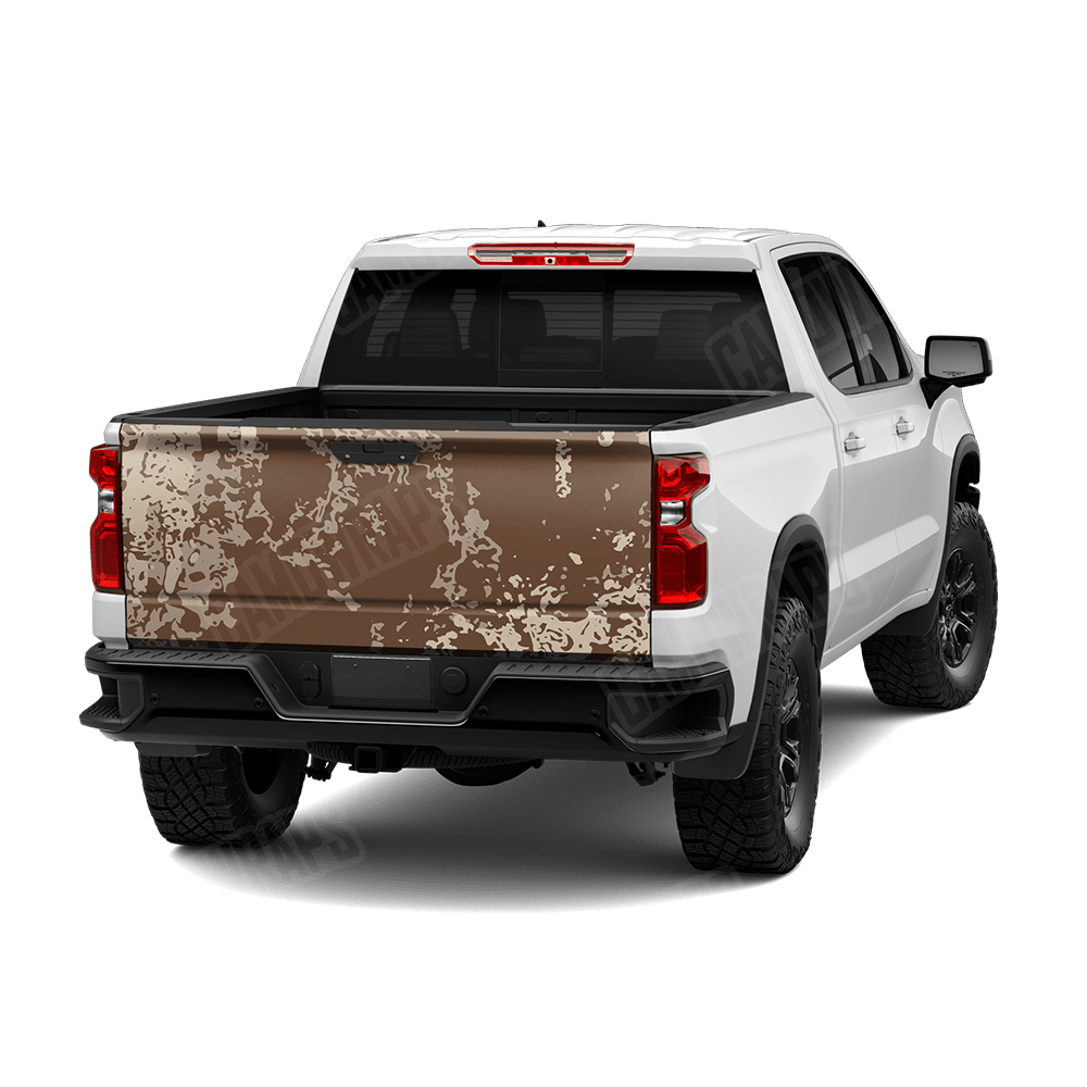 Pasted Desert Camo Tailgate Vinyl Wrap