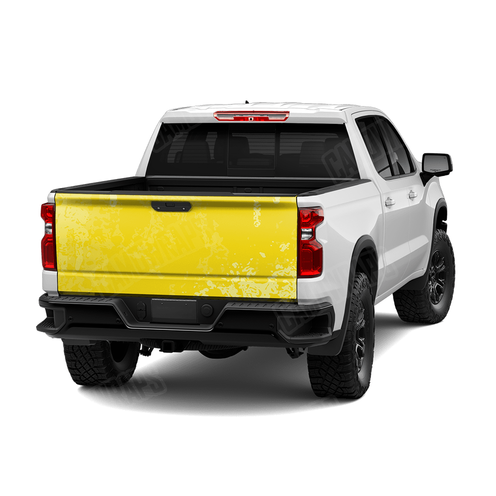 Pasted Elite Yellow Camo Tailgate Vinyl Wrap
