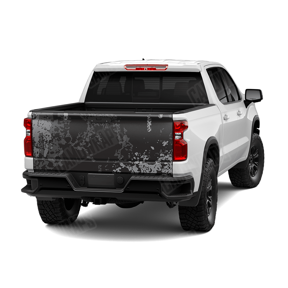 Pasted Midnight Camo Tailgate Vinyl Wrap