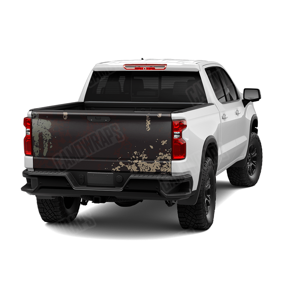 Pasted Militant Blood Camo Tailgate Vinyl Wrap