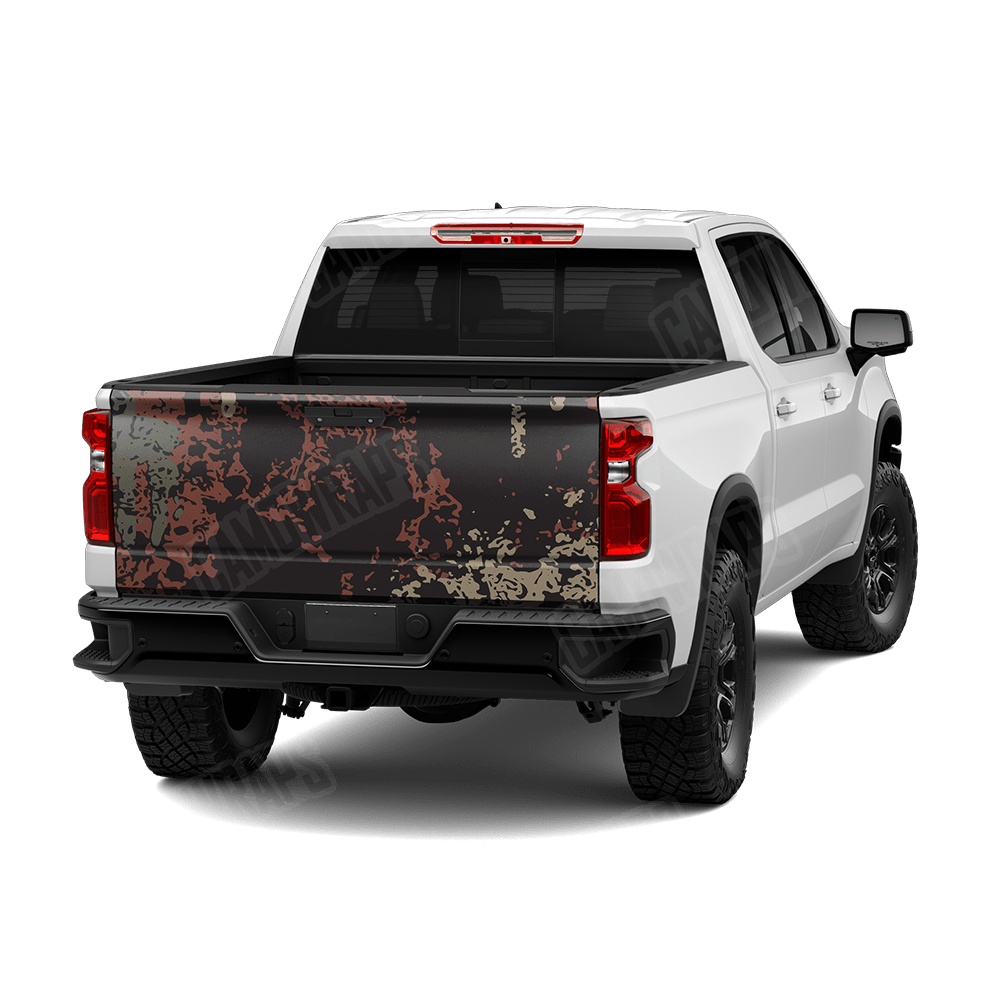 Pasted Militant Copper Camo Tailgate Vinyl Wrap