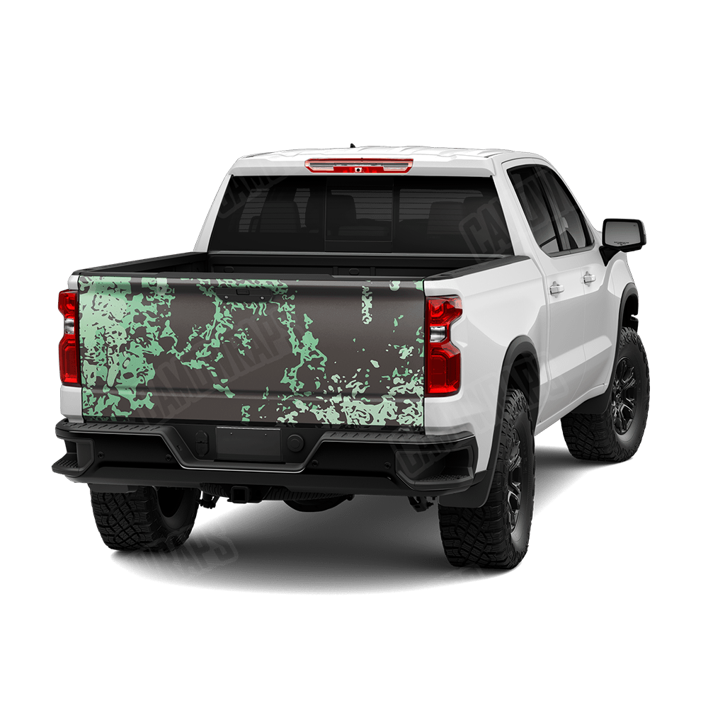 Pasted Mint Chocolate Chip Camo Tailgate Vinyl Wrap
