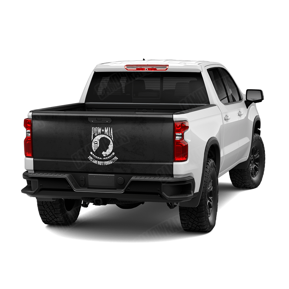 Patriotic POW MIA Tailgate Vinyl Wrap