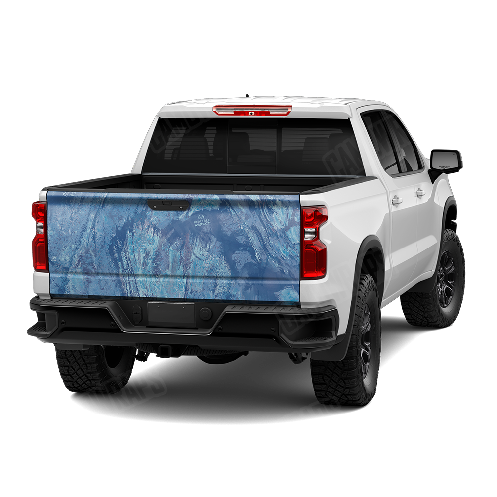 Realtree Aspect Ocean Blue Camo Tailgate Vinyl Wrap