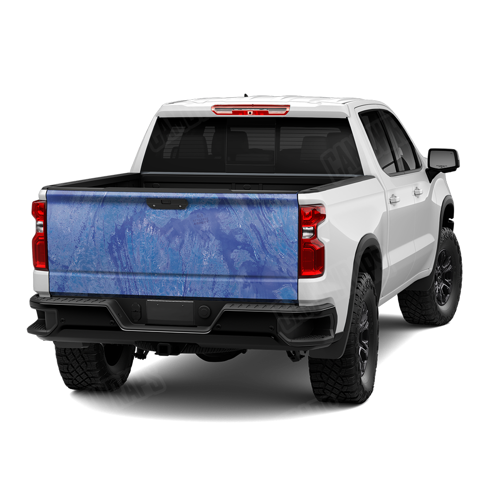Realtree Aspect Royal Blue Camo Tailgate Vinyl Wrap