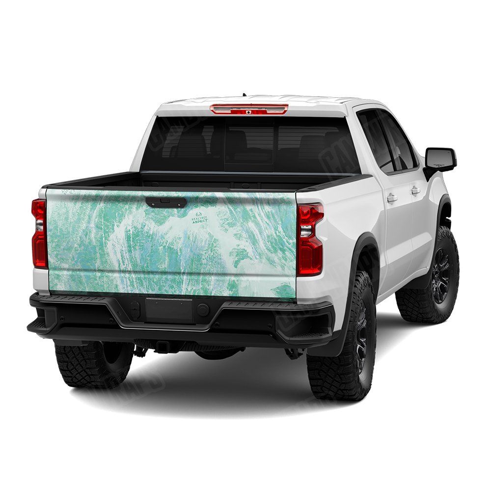 Realtree Aspect Teal Waters Camo Tailgate Vinyl Wrap
