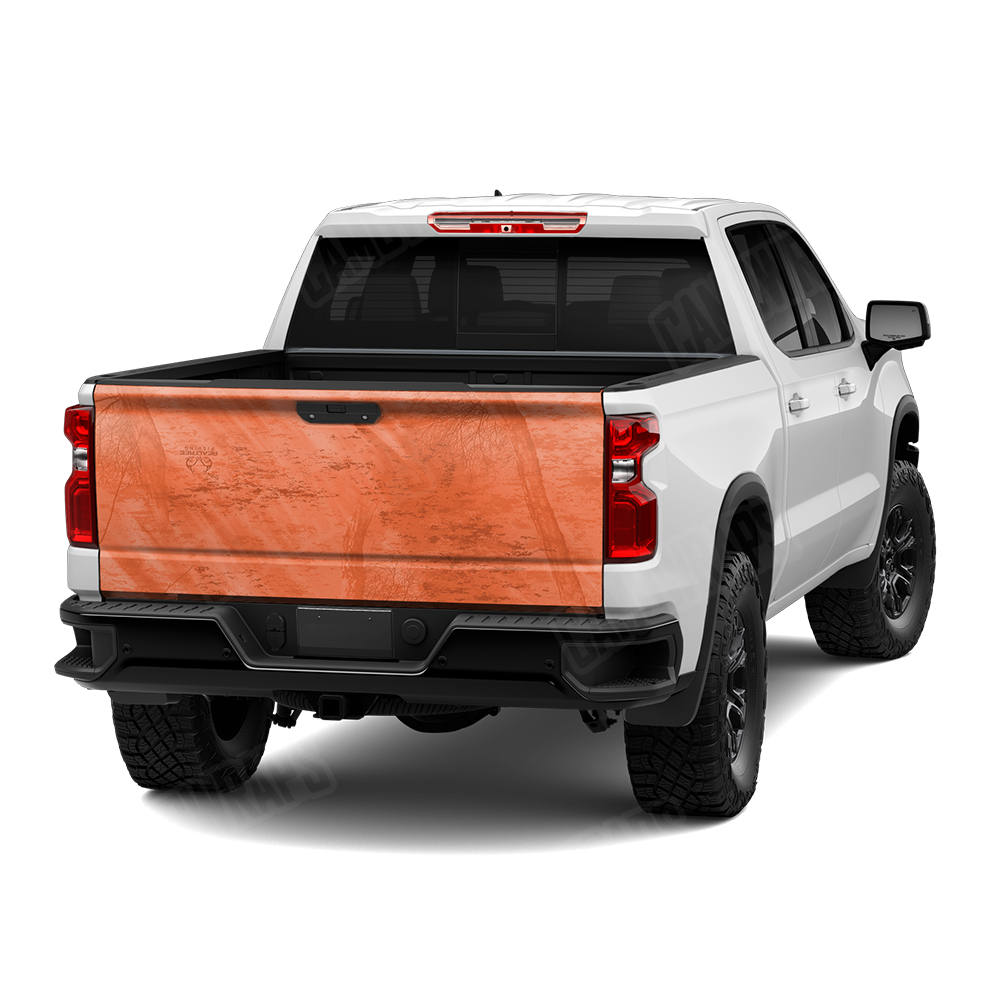 Realtree Fishing Orange Camo Tailgate Vinyl Wrap