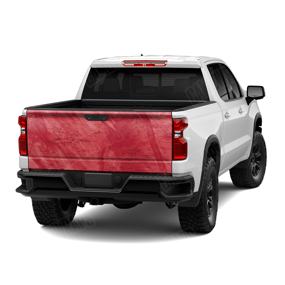Realtree Fishing Red Camo Tailgate Vinyl Wrap