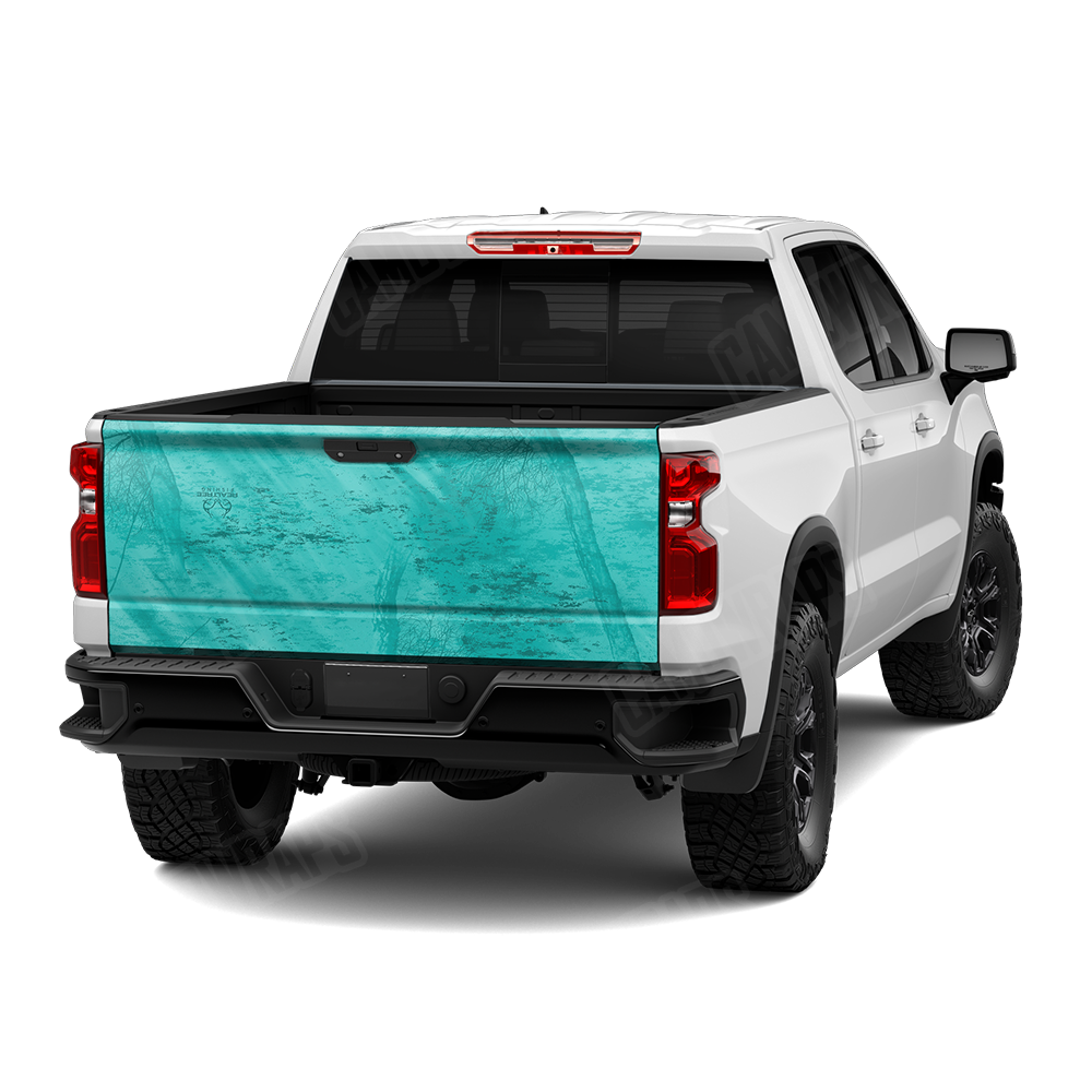 Realtree Fishing Tiffany Blue Camo Tailgate Vinyl Wrap