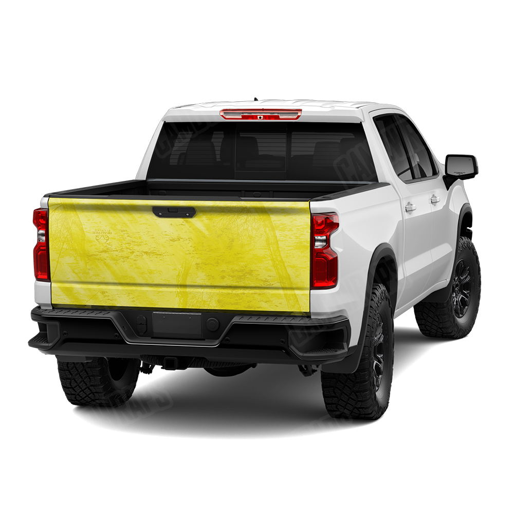 Realtree Fishing Yellow Camo Tailgate Vinyl Wrap