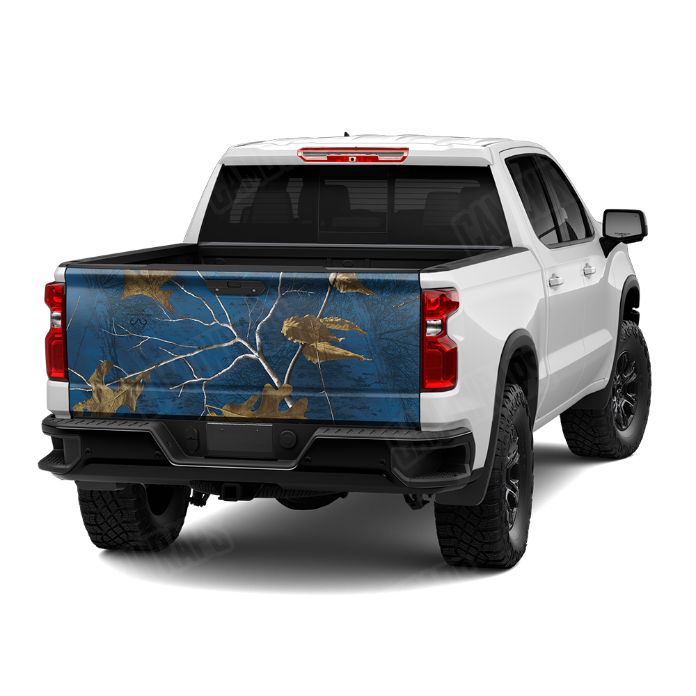 Realtree XTRA Colors Blue Camo Tailgate Vinyl Wrap