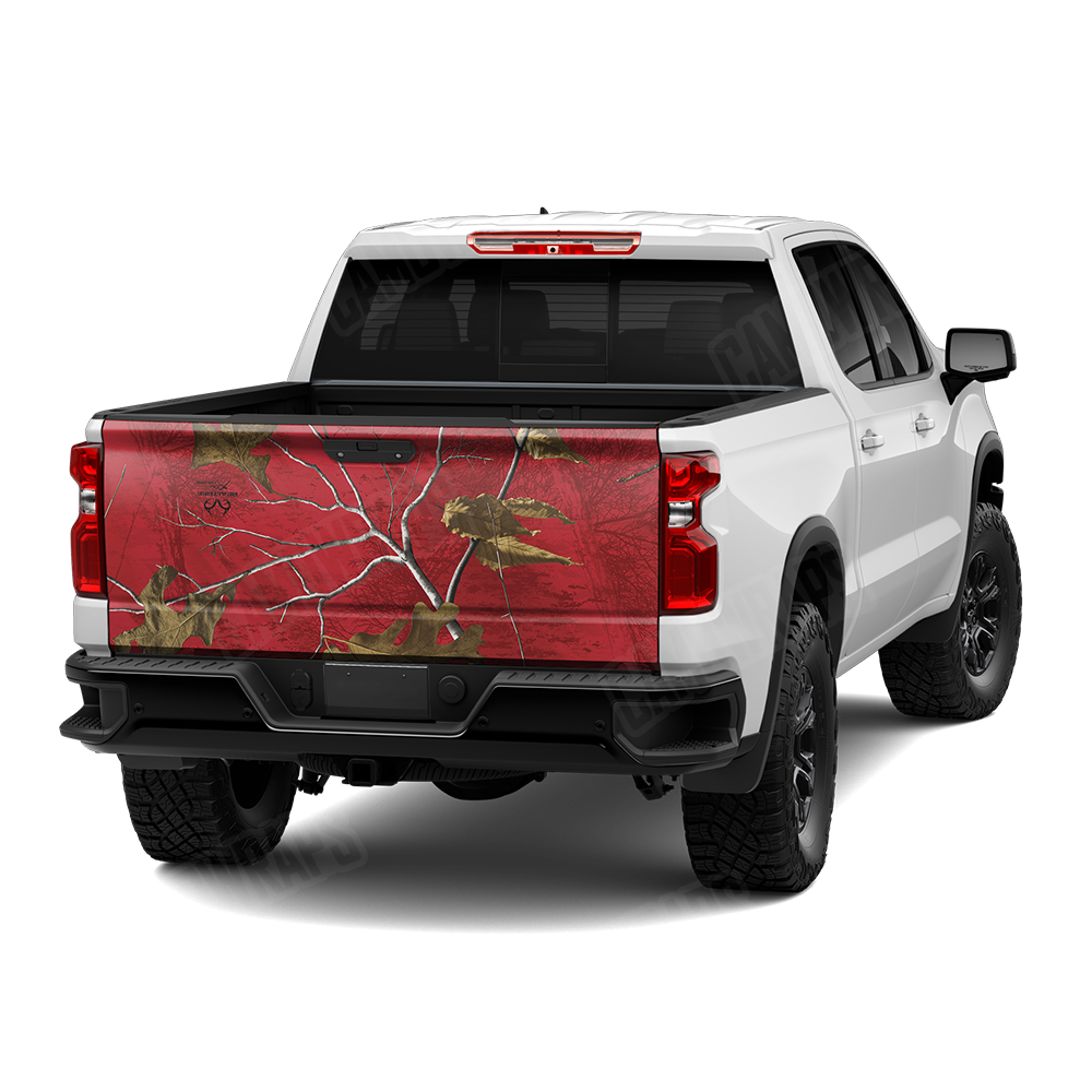 Realtree XTRA Colors Red Camo Tailgate Vinyl Wrap