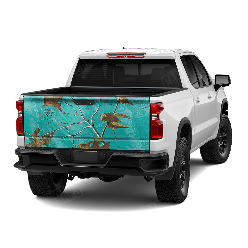 Realtree XTRA Colors Tiffany Blue Camo Tailgate Vinyl Wrap