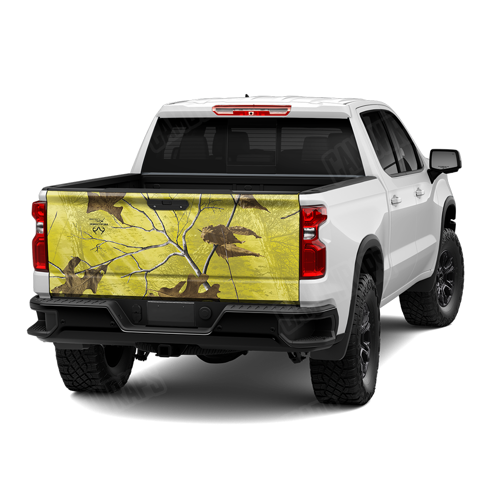 Realtree XTRA Colors Yellow Camo Tailgate Vinyl Wrap