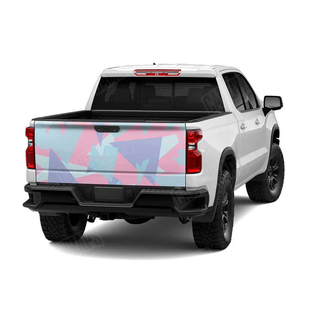 Shattered Cotton Candy Camo Tailgate Vinyl Wrap