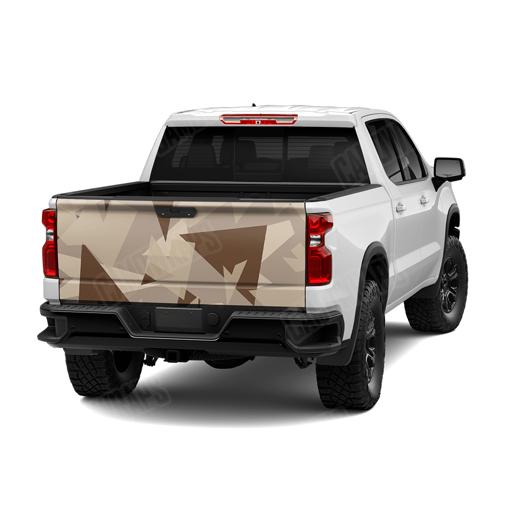 Shattered Desert Camo Tailgate Vinyl Wrap