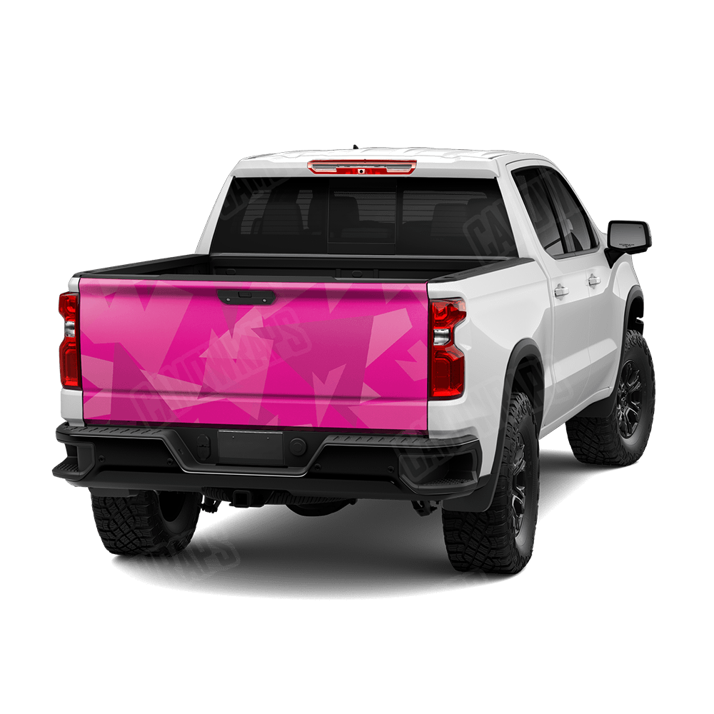 Shattered Elite Magenta Camo Tailgate Vinyl Wrap