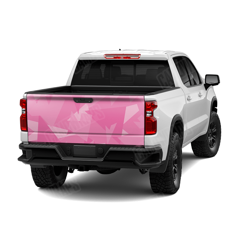 Shattered Elite Pink Camo Tailgate Vinyl Wrap
