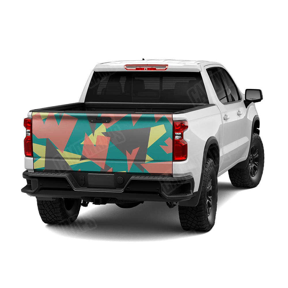Shattered Fiesta Camo Tailgate Vinyl Wrap