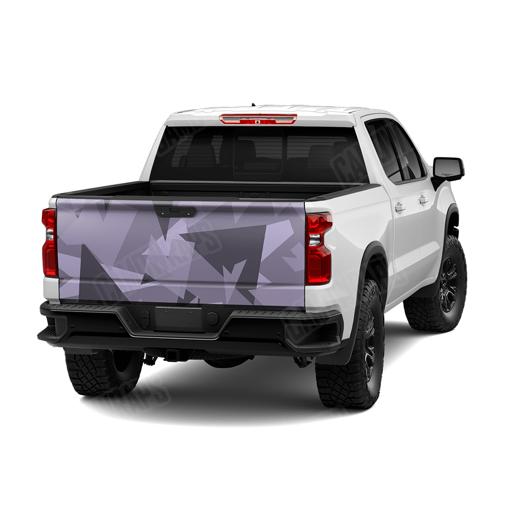 Shattered Lilac Camo Tailgate Vinyl Wrap