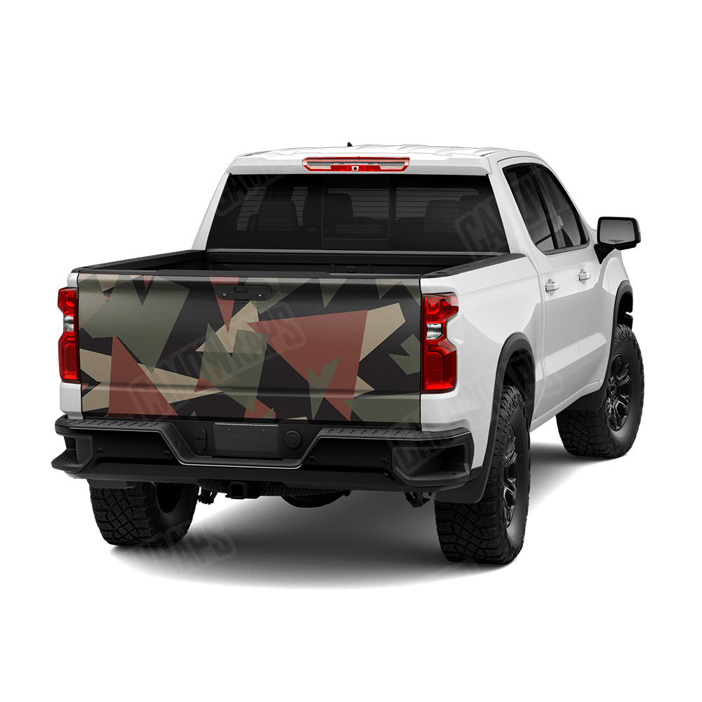 Shattered Militant Copper Camo Tailgate Vinyl Wrap
