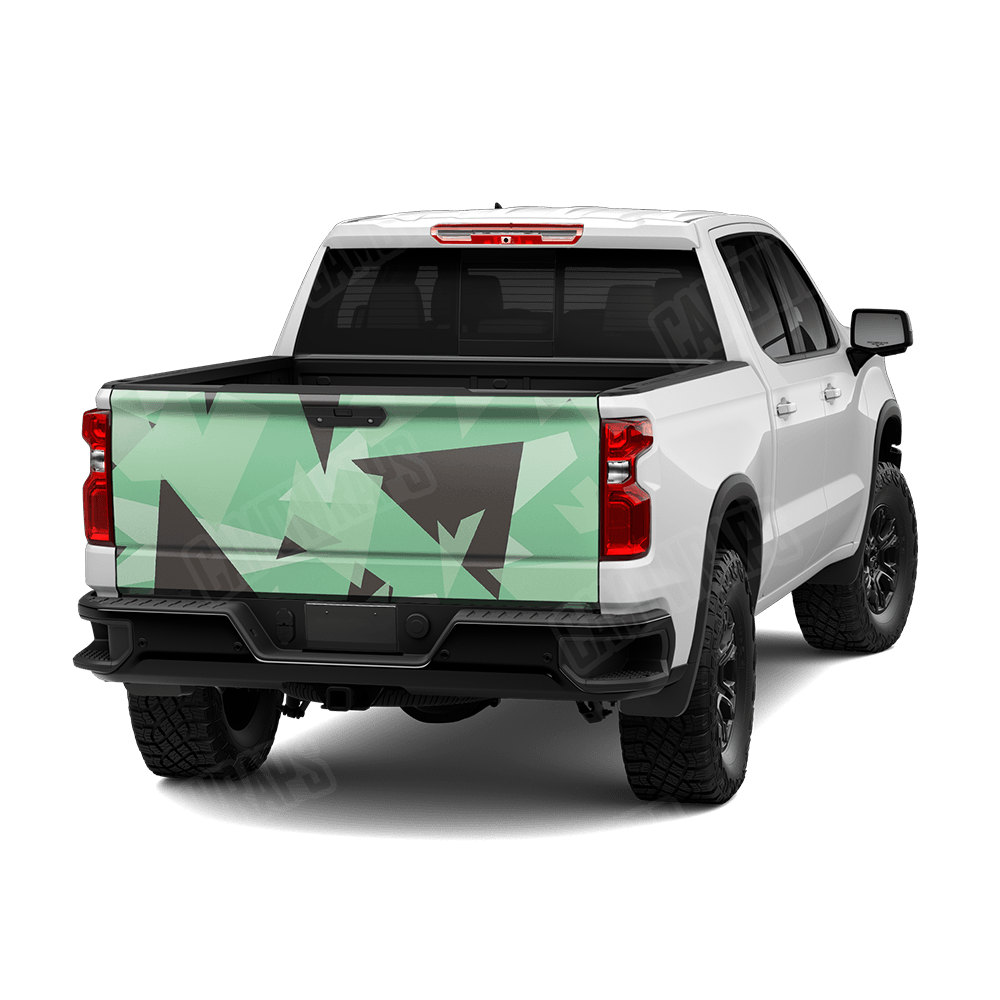 Shattered Mint Chocolate Chip Camo Tailgate Vinyl Wrap