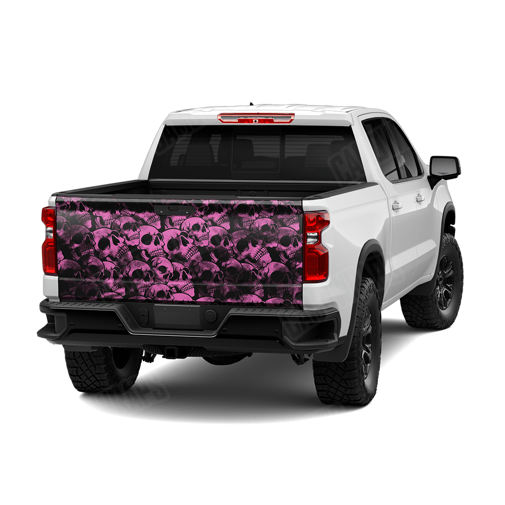 Skull Pink Tailgate Wraps