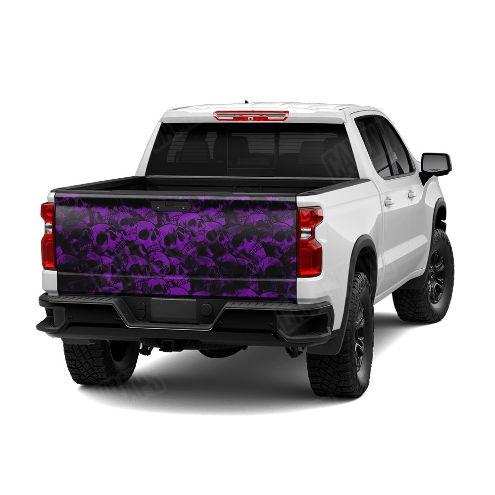 Skull Purple Tailgate Wraps