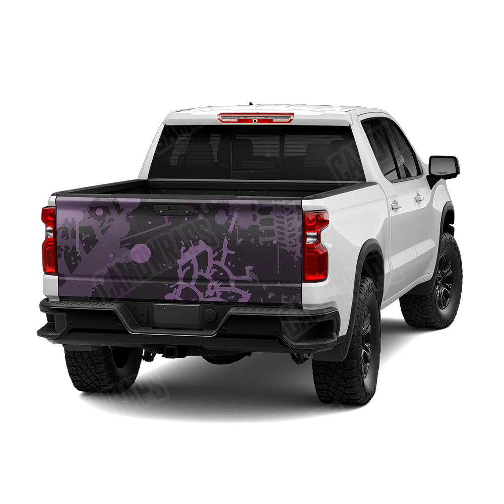 Tire Splatter Darkwing Camo Tailgate Vinyl Wrap