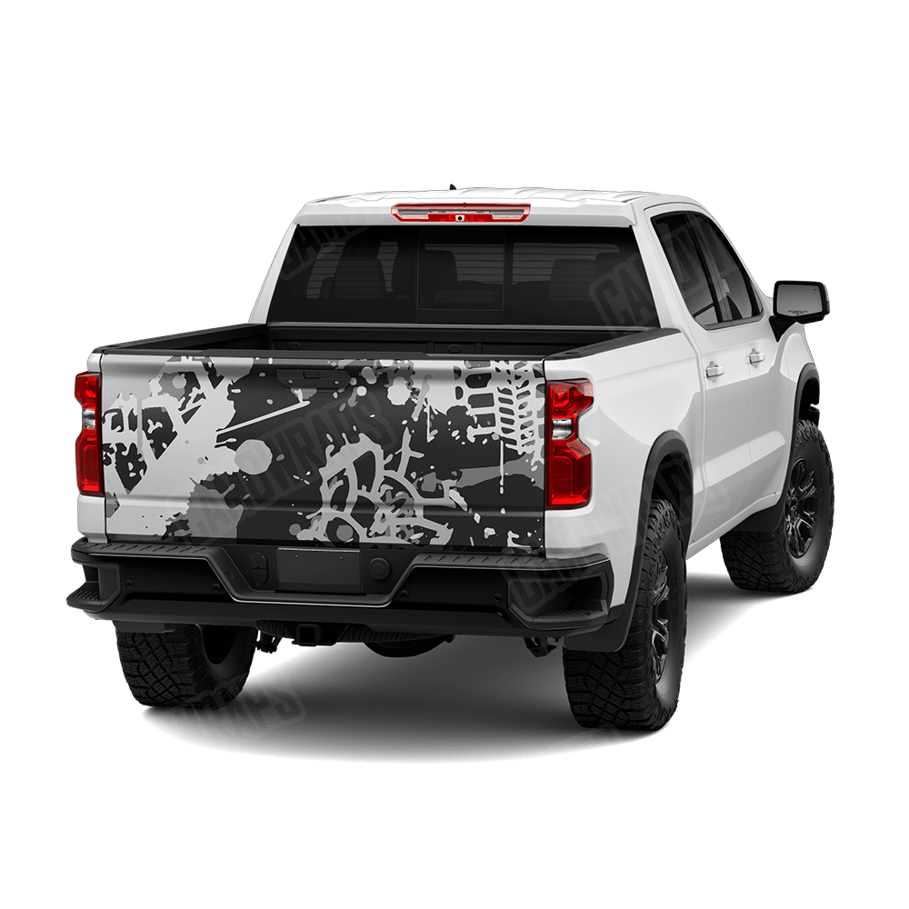 Tire Splatter Urban Night Camo Tailgate Vinyl Wrap