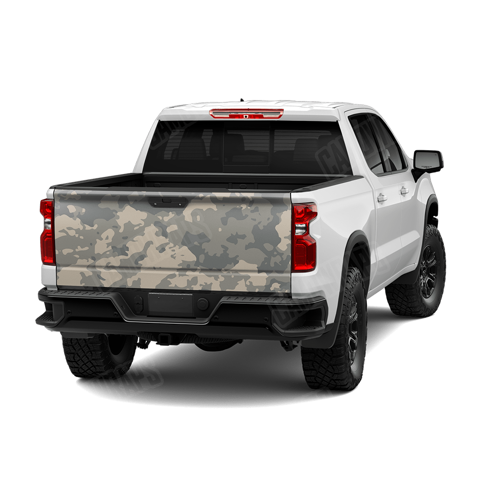 Treetop Army Camo Tailgate Vinyl Wrap