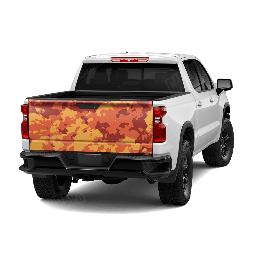 Treetop Autumn Camo Tailgate Vinyl Wrap
