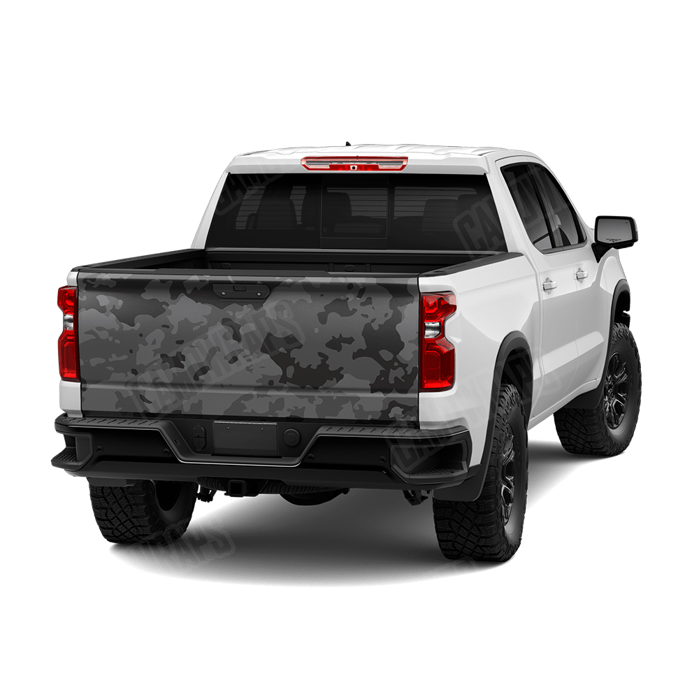 Treetop Elite Black Camo Tailgate Vinyl Wrap