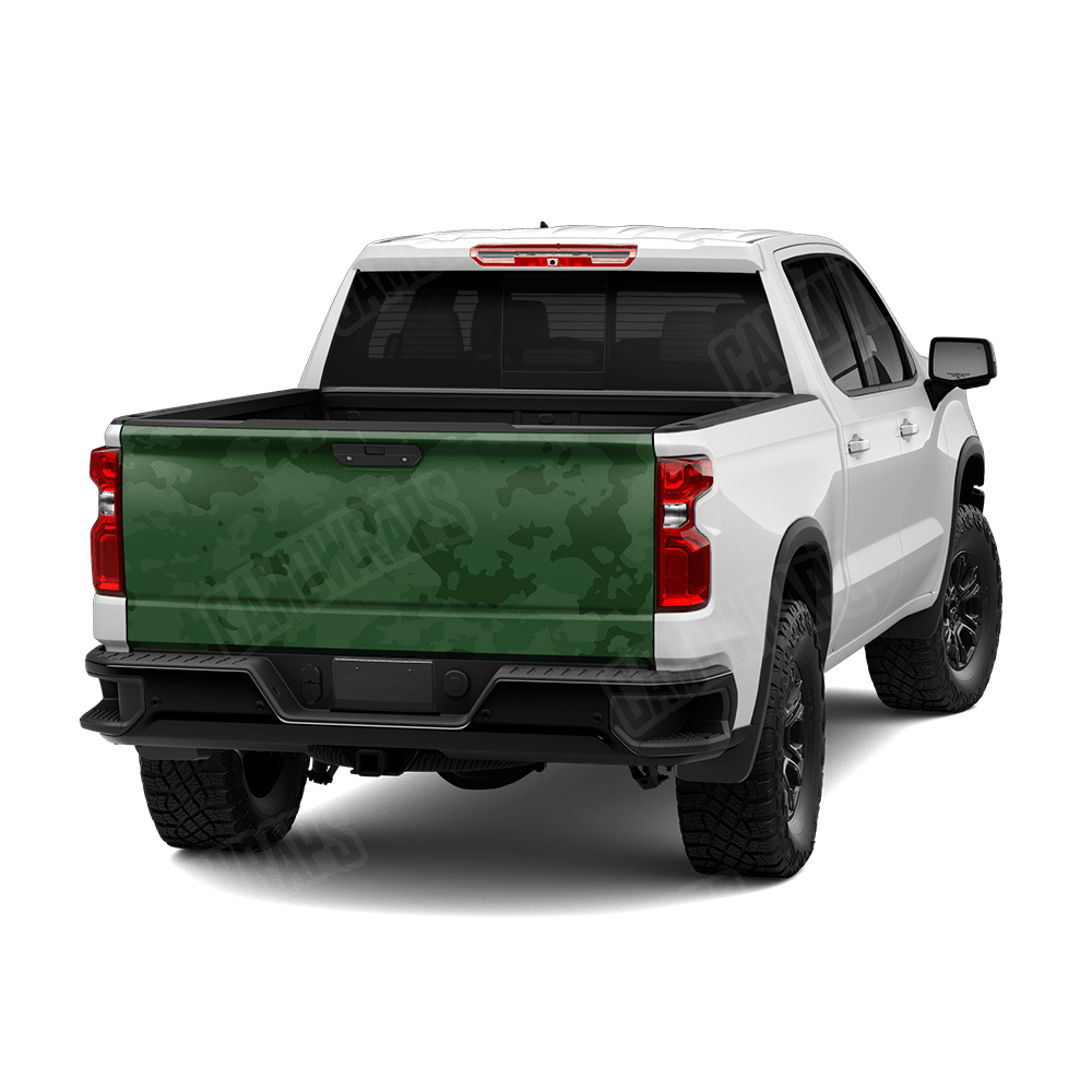 Treetop Elite Green Camo Tailgate Vinyl Wrap