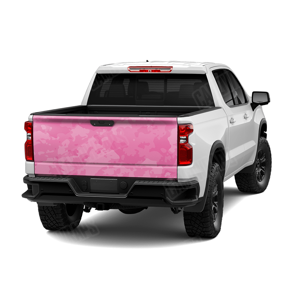 Treetop Elite Pink Camo Tailgate Vinyl Wrap