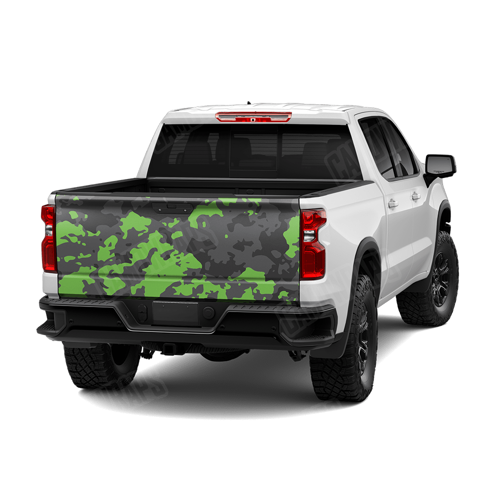 Treetop Metro Green Camo Tailgate Vinyl Wrap