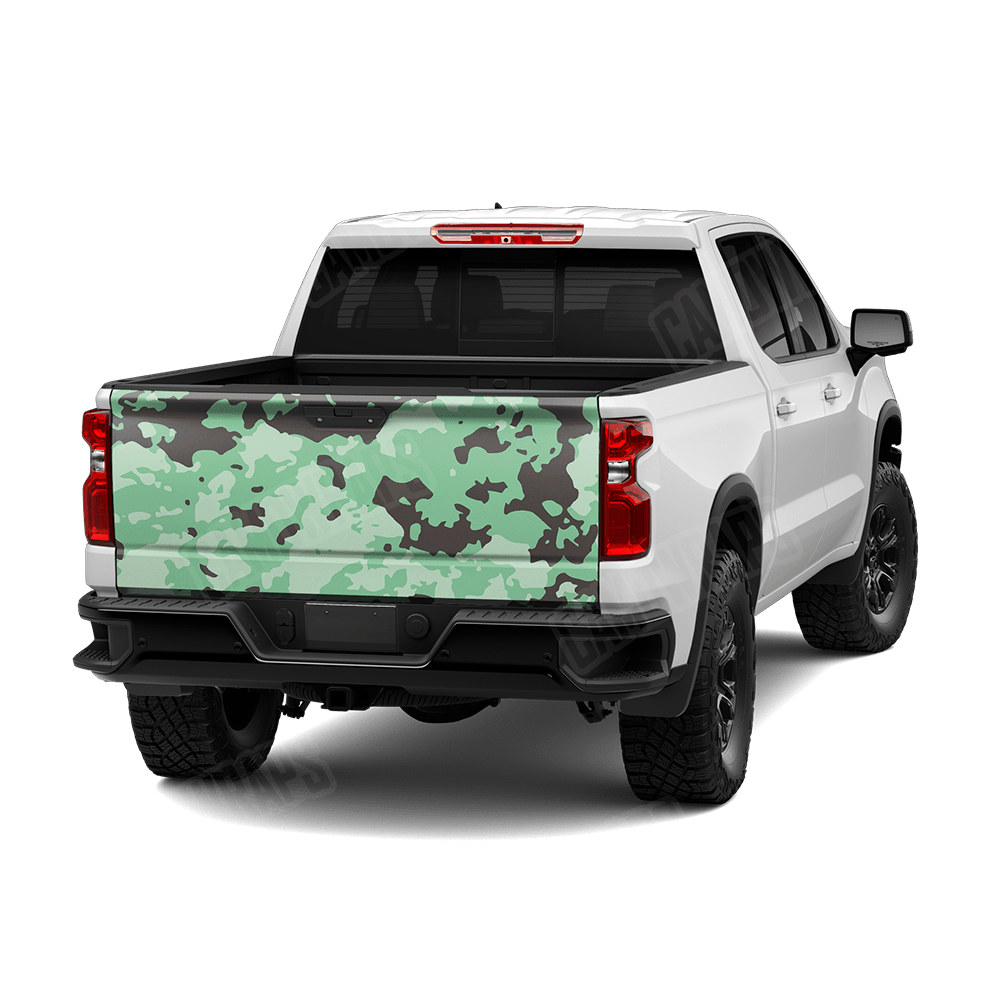 Treetop Mint Chocolate Chip Camo Tailgate Vinyl Wrap
