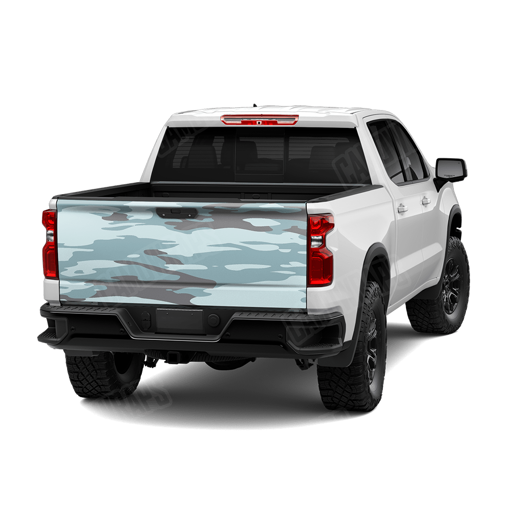 Treetop Overcast Camo Tailgate Vinyl Wrap