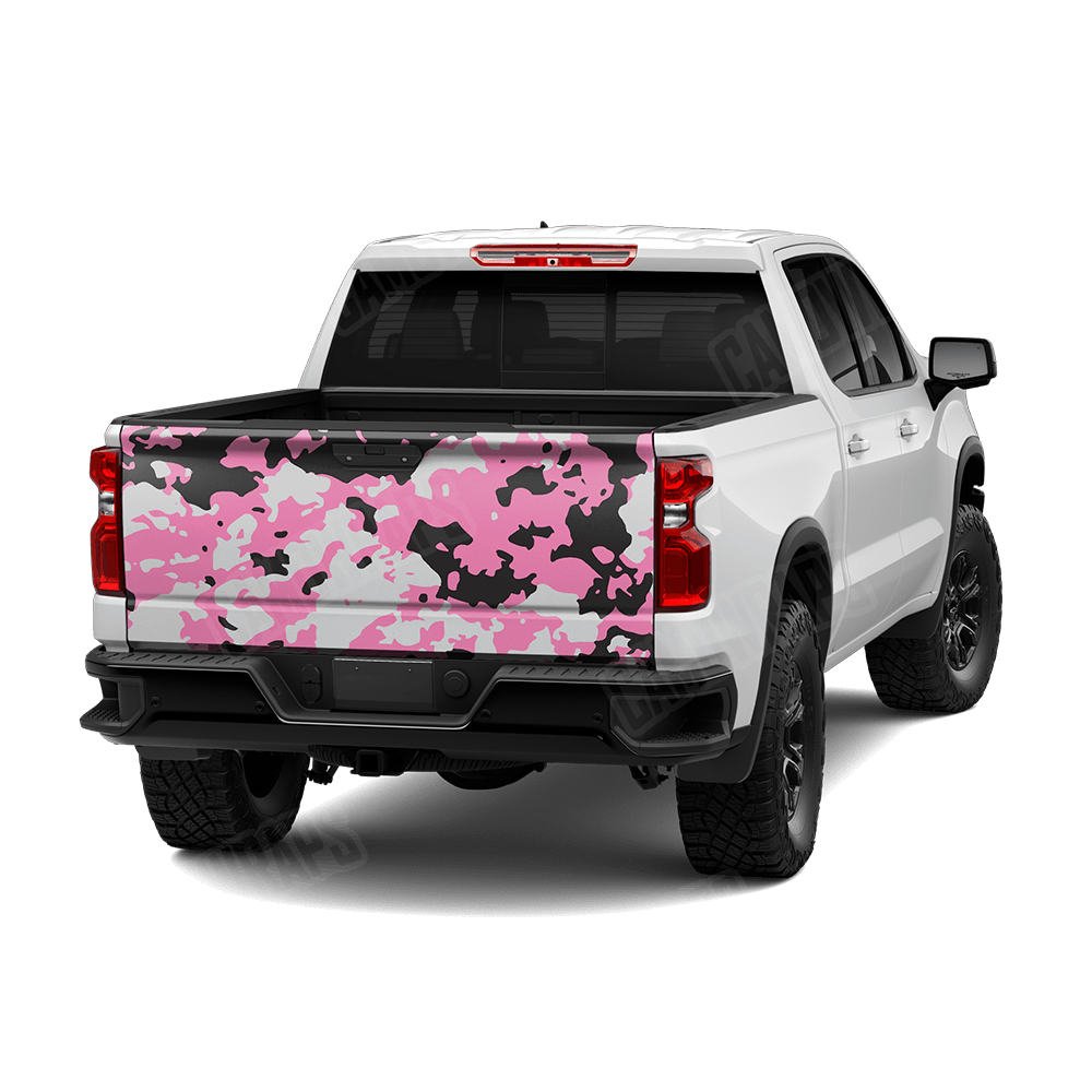 Treetop Pink Tiger Camo Tailgate Vinyl Wrap