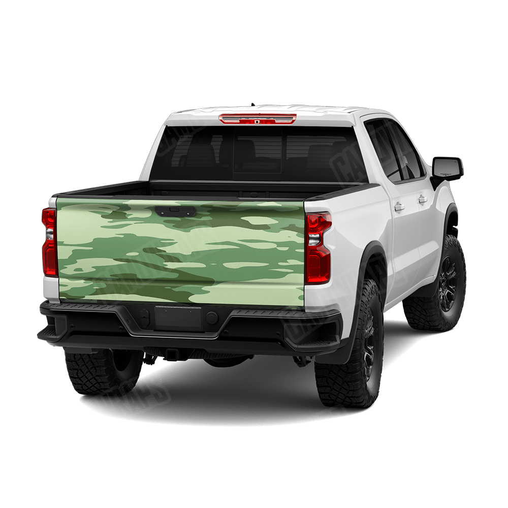 Treetop Pistachio Camo Tailgate Vinyl Wrap