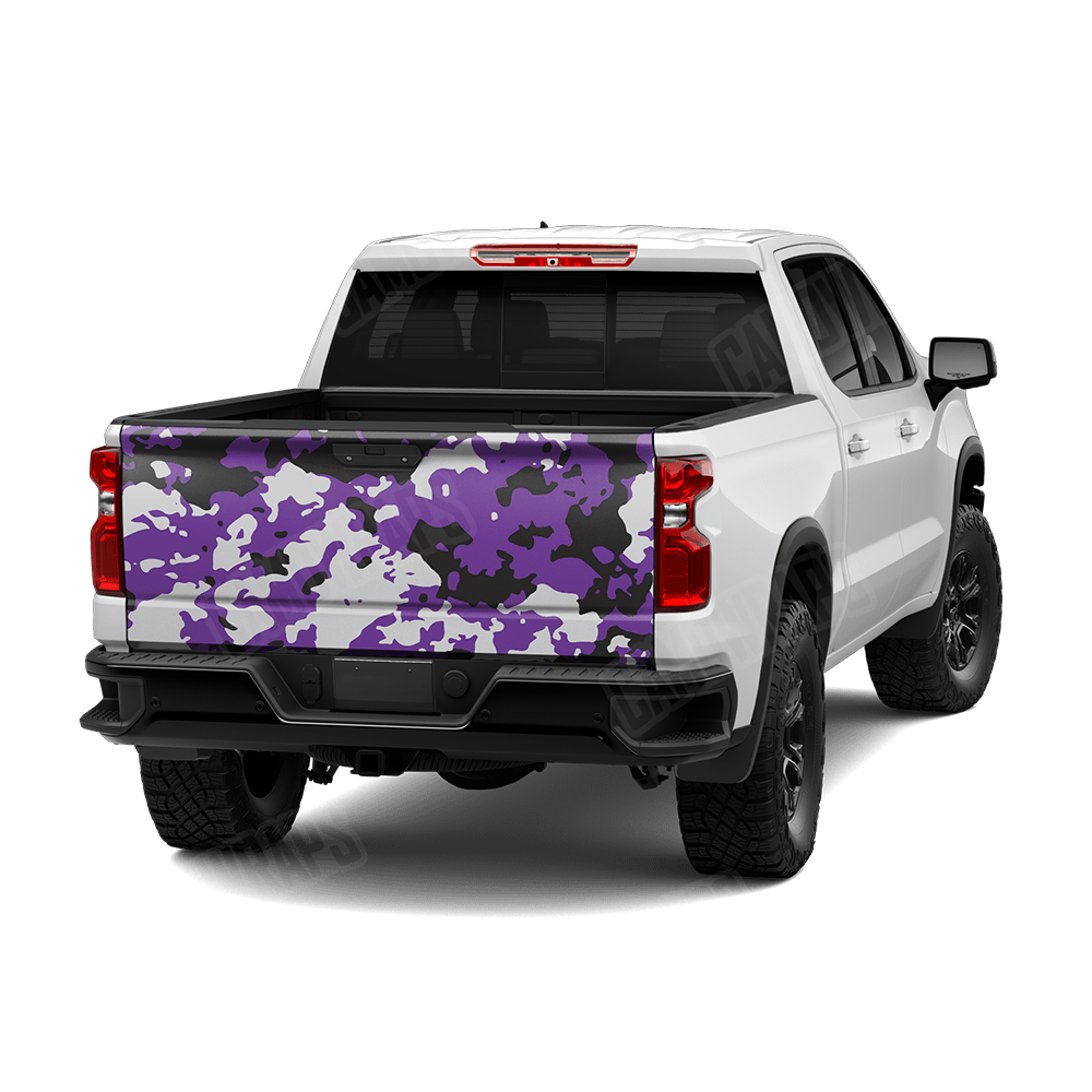 Treetop Purple Tiger Camo Tailgate Vinyl Wrap