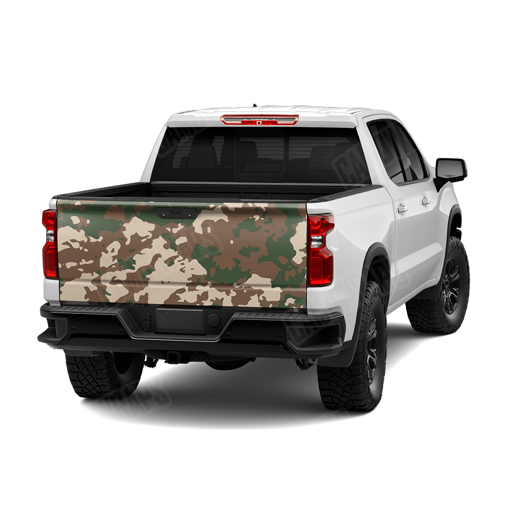Treetop Woodland Camo Tailgate Vinyl Wrap