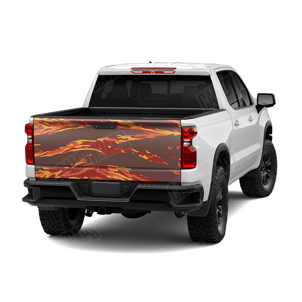 Vietnam Tiger Stripe Autumn Camo Tailgate Vinyl Wrap
