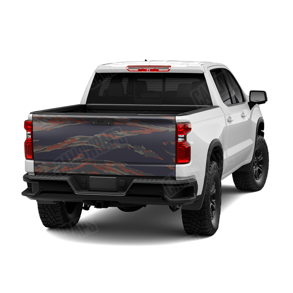 Vietnam Tiger Stripe Blue Copper Camo Tailgate Vinyl Wrap