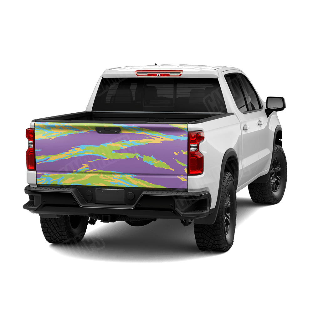 Vietnam Tiger Stripe Carnival Camo Tailgate Vinyl Wrap