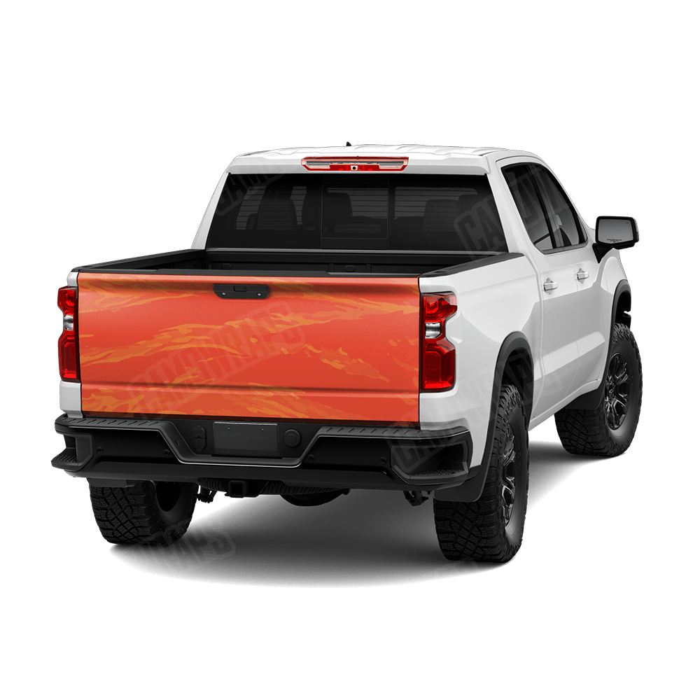Vietnam Tiger Stripe Elite Orange Camo Tailgate Vinyl Wrap