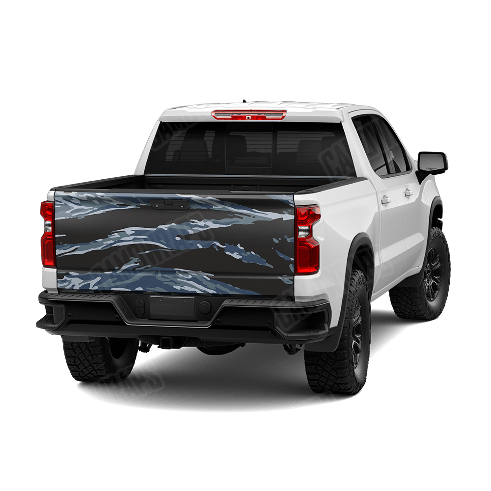 Vietnam Tiger Stripe Navy Camo Tailgate Vinyl Wrap