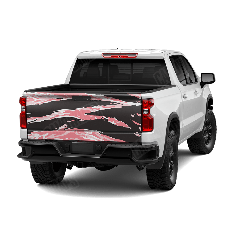 Vietnam Tiger Stripe Pink Camo Tailgate Vinyl Wrap